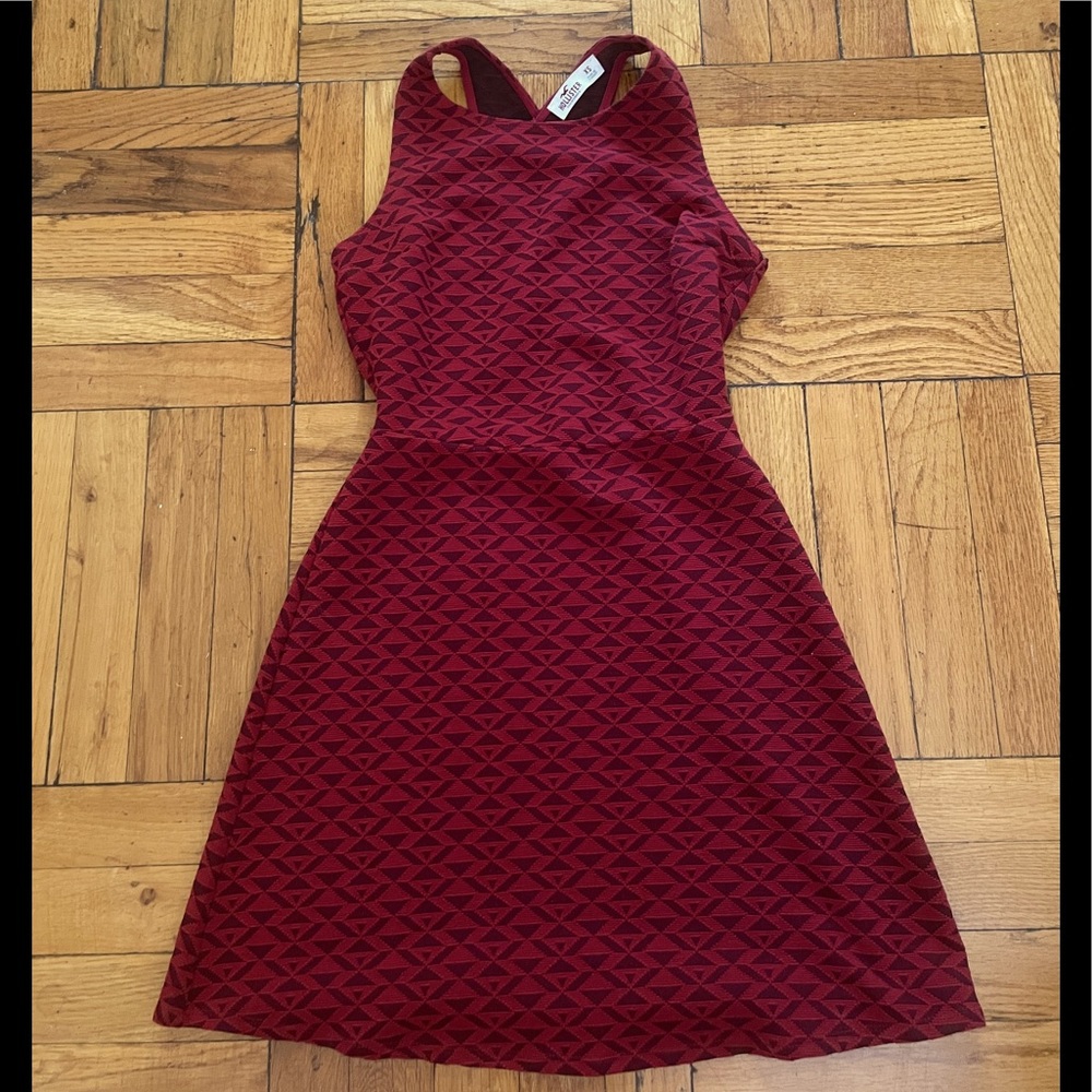 Hollister Patterned Knit Cut Out Dress XS